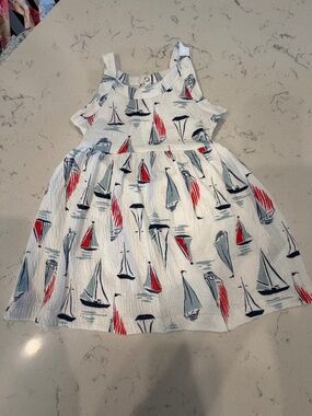 Carter’s Girls White Nautical Sailboat Dress